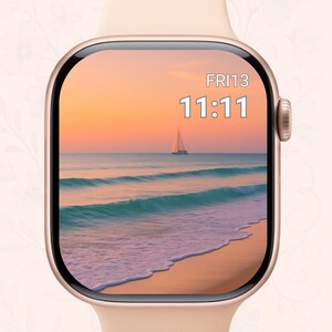 Nature Apple Watch Wallpaper: Minimalist Scenic Digital Art