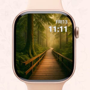 Nature Apple Watch Wallpaper: Minimalist Scenic Digital Art
