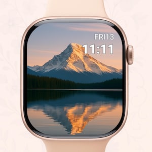 Nature Apple Watch Wallpaper: Minimalist Scenic Digital Art