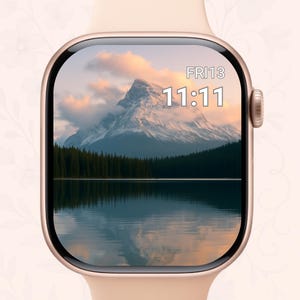 Nature Apple Watch Wallpaper: Minimalist Scenic Digital Art