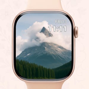 Nature Apple Watch Wallpaper: Minimalist Scenic Digital Art