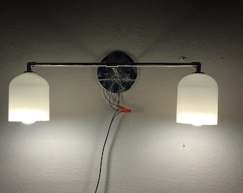 Lámpara de tocador: aplique de pared, lámpara de pared de vidrio industrial moderna, iluminación de baño de mediados de siglo