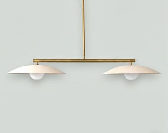 Brass pendant Linear Chandelier: Pendant Light For Dining Kitchen Island Lighting Fixtures
