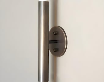 Minimalist Wall Sconce: Handmade Brass Light Fixture, bathroom vanity light