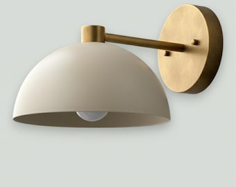 Brass Wall Sconce: Mid Century Modern Light Fixture Bathroom Vanity Lights, Hallway Wall Lamp