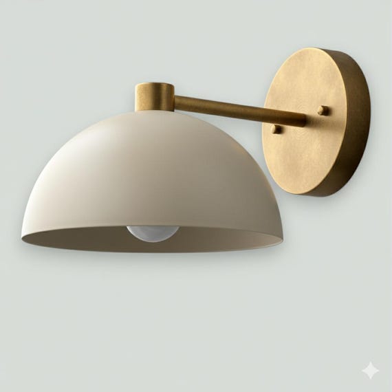 Brass Wall Sconce: Mid Century Modern Light Fixture Bathroom Vanity Lights, Hallway Wall Lamp