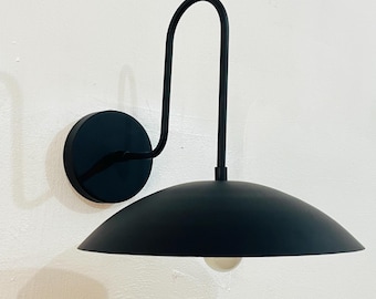 Handmade Black Brass Wall Sconce: Mid-Century Modern Lighting vanity lighting