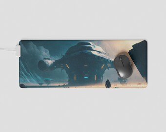 Mouse Pad Gamer Personalizado Inspirado em Jogos – Tapete de Mesa Grande 15x31" | Estampa Inspirada em Espaço de Jogos de Fantasia | Presente Personalizado para Jogadores