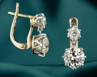Rond geslepen sierlijke diamanten Huggie-oorbellen voor haar, oorbellen voor dagelijks gebruik, minimalistische oorbellen, 14 kt geelgoud verguld, Moederdagcadeaus