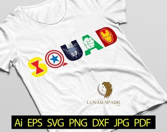 Superhero Squad SVG, Avenger Family, Comic Bundle (Digital Files)