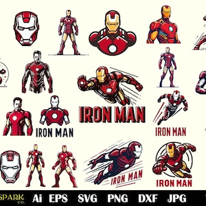 Iron Man SVG Bundle, Movie SVG Bundle, Superhero svg bundle, Superhero Silhouettes svg, Comic svg png, Comic book svg, Avenger svg bundle