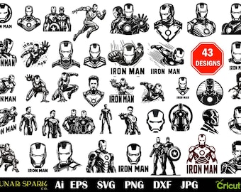43 Iron Man SVG-Bundle, Film SVG-Bundle, Superheld-Svg-Bundle, Superheld-Silhouetten-Svg, Comic-Svg png, Comic-Buch-Svg, Avenger-Svg-Bundle