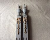 Pair of French Country Style Salvaged Wood Fragments - Empire Style -GentlemanlyPursuits