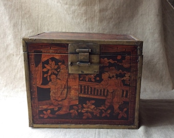 Antique Chinese Tea Caddy,Wooden Box