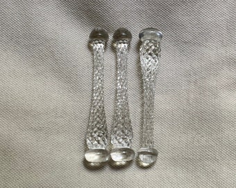 Antique Glass Cocktail Muddlers, Set of 3