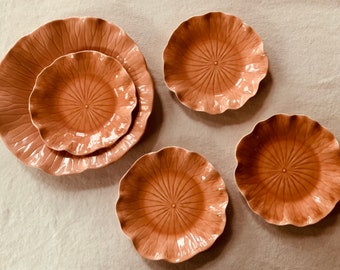 MidCentury California Majolica Dishes,Set of  5