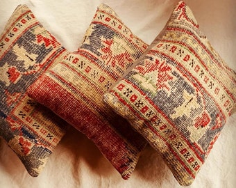 Upcycled Trio of Bespoke 18” Pillows,Set of 3