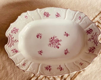 French Porcelain Large Well  Meat Platter
