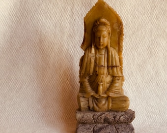 Antique Stone Buddha ,Hand Carved 19th Century