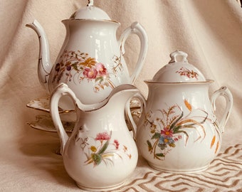 French Empire Style Porcelain Coffee Set,c.1840