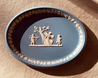 Wedgwood Oval Jasperware Tray with Cupid & Psyche