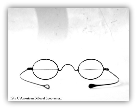 Antique Civil War Era Bi Focal Spectacles - Eyewea