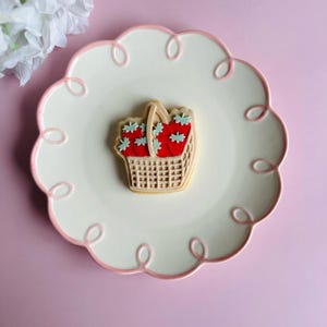 Strawberry Basket - Outbosser cookies | Cookie embosser | Fondant cutter | Cookie cutter | Cookie stamp | Stamp | Stamp
