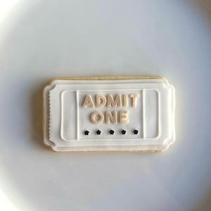 Circus Ticket Admit One - Outbosser cookies | Cookie embosser | Fondant cutter | Cookie cutter | Stamp | Stamp | Stamp