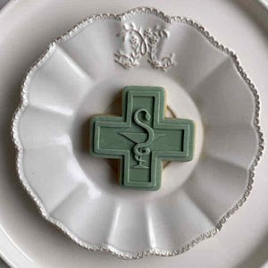 Pharmacist Caduceus Star - Outbosser cookies | Cookie embosser | Fondant cutter | Cookie cutter | Stamp | Stamp | Stamp