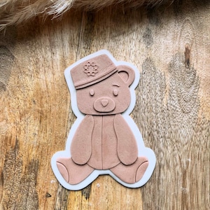 Sitting Bear with Tarboosh - Outbosser cookies | Cookie embosser | Fondant cutter | Cookie cutter | Cookie stamp | Stamp | Stamp