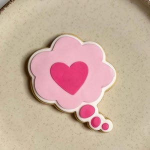 Thought bubble with heart - Outbosser cookies | Cookie embosser | Fondant cutter | Cookie cutter | Stamp | Stamp | Stamp