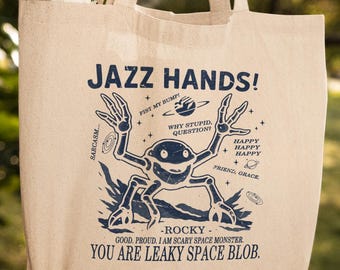 Space Friendship Sci-Fi Tote Bag – Alien Engineer Inspired Bookish Gift Tote Bag, You Sleep I Watch, Bookish