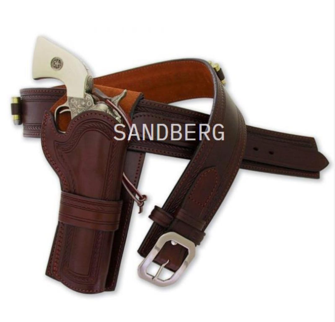 Gun Belt Costume Western Gun Holster Belt Handmade Full Grain