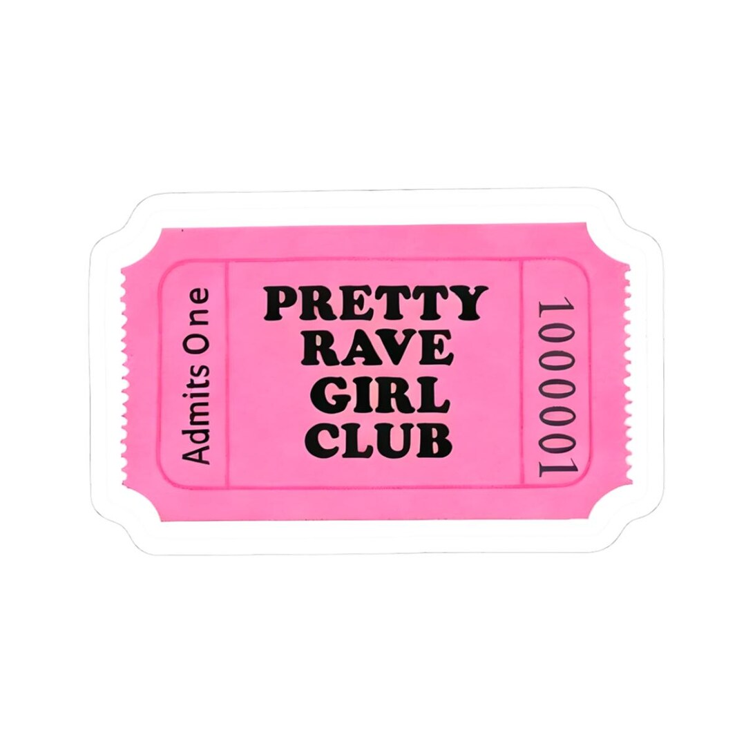 Rave Girl Club Sticker: Glossy Vinyl Decal, Fun Vibe Decor - Etsy Canada