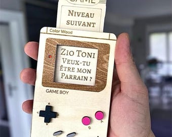 Vorschlag für einen Taufpaten – Personalisierter Holz-Controller, Geschenk für Trauzeugen, Geburtstag oder Hochzeit, Vorschlag für einen Taufpaten.