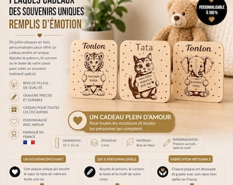 Biglietto di auguri personalizzato in legno per la madrina, annuncio originale per la madrina, idea regalo, proposta di matrimonio personalizzata per la madrina, battesimo o nascita.
