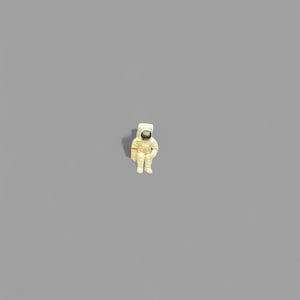 Miniature Astronaut Figurine: Handmade Plastic Space Explorer Desk Decor