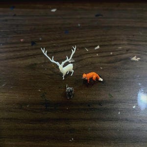 Miniature Forest Animal Figurines Set| Fox, Deer, Wolf, Elk Mini Models–Woodland Diorama Decor, Fairy Garden Accessories, Nature Lover Gift