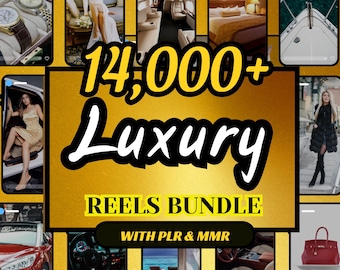 Viral Luxury Lifestyle Reels Bundle | 14,000+ PLR & MRR Videos + Canva Templates