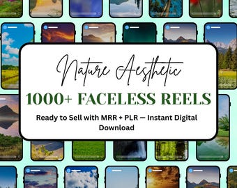 1000+ Nature Faceless Reels Bundle | PLR & MRR Content for Instagram TikTok | Instant Download