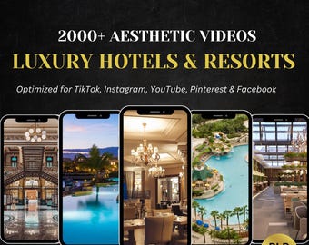 Paquete de más de 2000 Reels de viajes de lujo sin rostro / Contenido de video corto PLR y MRR para TikTok, Reels Shorts