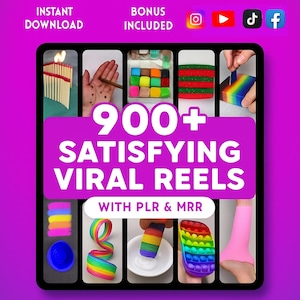 900+ Viral ASMR Reels Bundle: Satisfying Videos (PLR & MRR)