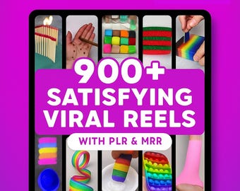 Plus de 900 bobines virales ASMR | Des vidéos satisfaisantes pour TikTok et Instagram (téléchargement numérique PLR MRR)