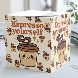 Espresso Note Cube: Skrivbordsorganisatör för kaffeälskare