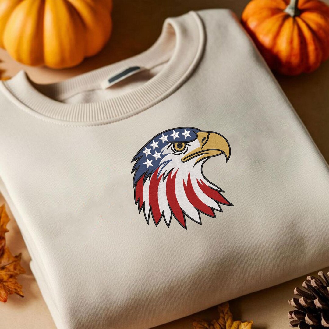 Patriotic Eagle Embroidery Design, American Flag Eagle Machine ...