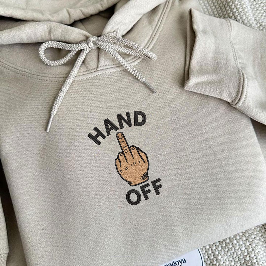 Baby Rude Finger Hand off Embroidery Design, Rude Hand Gesture Machine Embroidery File ...