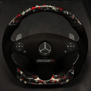 Carbon Fiber Steering Wheel For Mercedes-Benz C Class W204 2008-2014 AMG