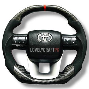 Carbon Alcantara-Lenkerkrad für TOyober Hilux Revo Fortuner (2015-2022) D-Shape