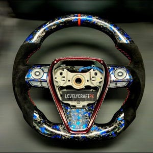 Forged Carbon Fiber & Suede Steering Wheel: Toyota Camry 2018-2022 Upgrade