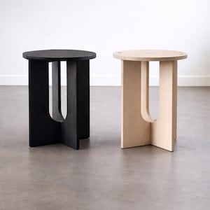 Set di 2 sgabelli minimalisti doppi / Sgabello, tavolino o comodino in compensato di betulla